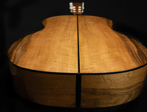 Walnut and spruce traditional guitar